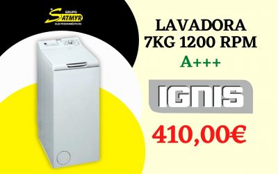 LAVADORA IGNIS CARGA SUPERIOR 7KG 1200 RPM A+++ – LTE7312