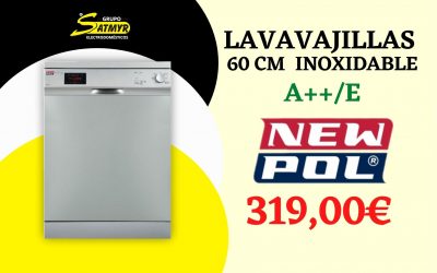 LAVAVAJILLAS 60 CM NEWPOL A++E INOXIDABLE – NW605DX