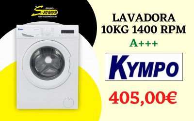 LAVADORA KYMPO CARGA FRONTAL 10KG 1400 RPM A+++ – XQG10A1462