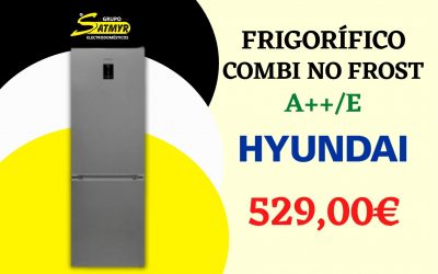 FRIGORÍFICO COMBI NO FROST HYUNDAI A++/E INOX – HYC185E8NFX2E