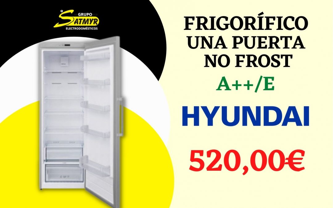 FRIGORÍFICO UNA PUERTA NO FROST HYUNDAI A++/E INOX – HYF1P185NFXE